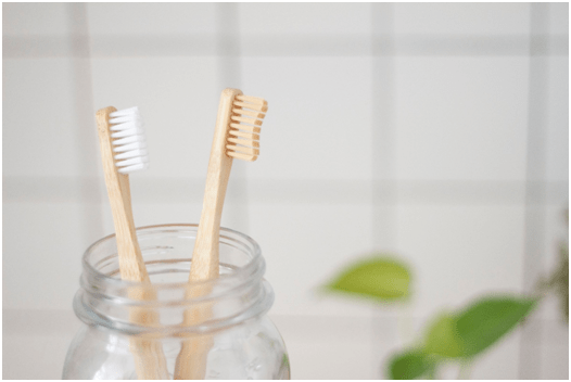 reduce plastic footprint; use wooden toothbrush